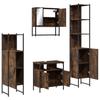 4 piece bathroom furniture set in smoked oak wood based material