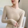 Women's Slim Fit Cashmere Sweater - Long Sleeve, Round Neck, Autumn/Winter Knitwear, Skin-Friendly, Stylish Base Layer