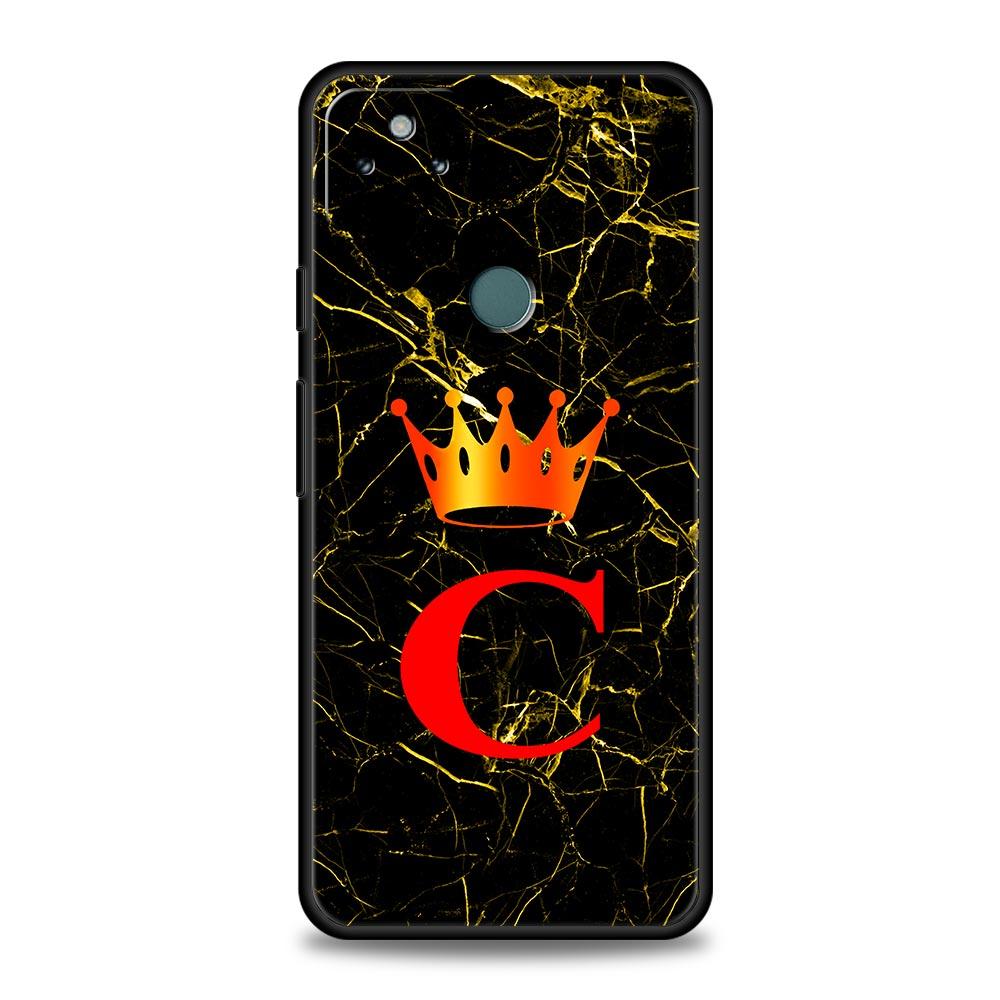 Marble Letter Phone Case Cover for Google Pixel 10 9 8 7 6 9A 8A 7A 6A Pro Shockproof Soft TPU 10 Pro XL Shell Fundas Capas Bags