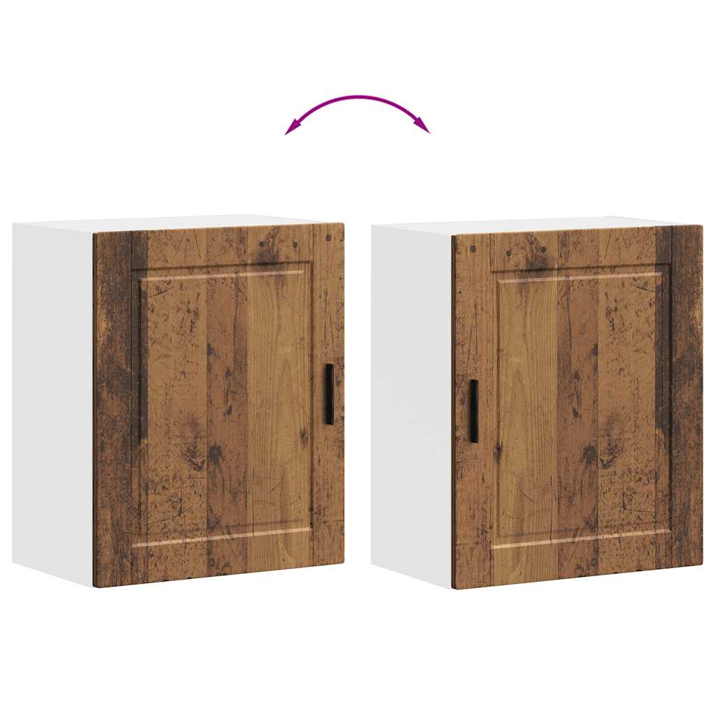Kitchen Wall Cabinet Porto Rustic Wood Look Particleboard