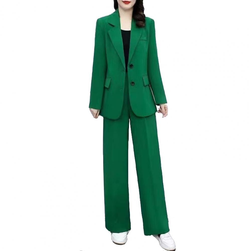 Dámské sako Kalhoty Set Formální Kancelářský kalhotový oblek Tenký Cardigan Temperament Dámská bunda na dojíždění Kalhoty Set Business Set