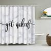 3D Old Vintage Wood Doors Shower Curtain Home Decor Polyester Fabric Bath Curtains Stripes Letters Bathroom Curtains