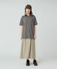 Snow Peak Garment Dyed Short and Medium T-Shirt TS-25AU011, Sleeve, Men's Women's, Charcoal,