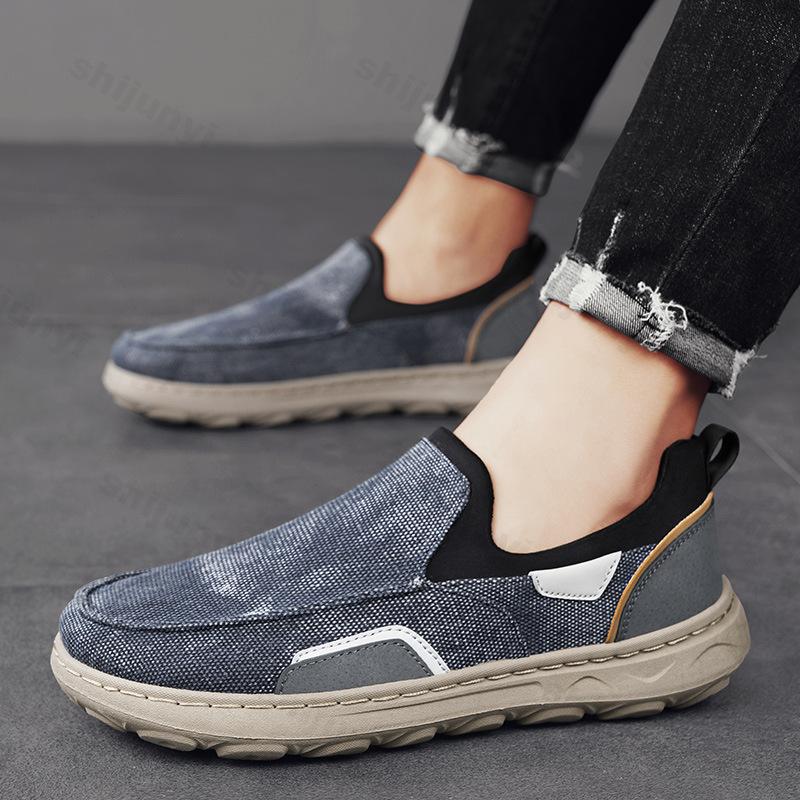 

Fashi Trend Casual Canvas Shoes for Men 2026 Summer New Low Top Comfortable Breathable Sports Shoes Slip Platform Sneakers 39 синий
