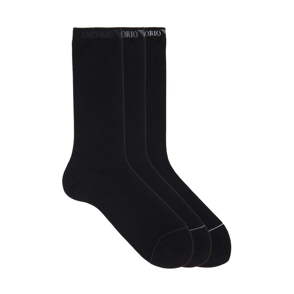 Emporio Armani Mens Cotton Blend Crew Socks (Pack of 3)