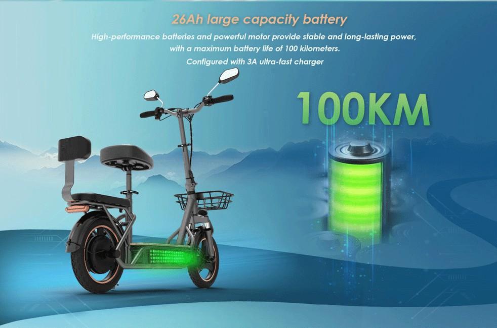 Electric Scooter Adult Kukirin C1 Pro 800W Motor Top Speed 45Km/h With Rear Sofa And Front Basket 48V 26AH Range 100Km Load 120Kg New