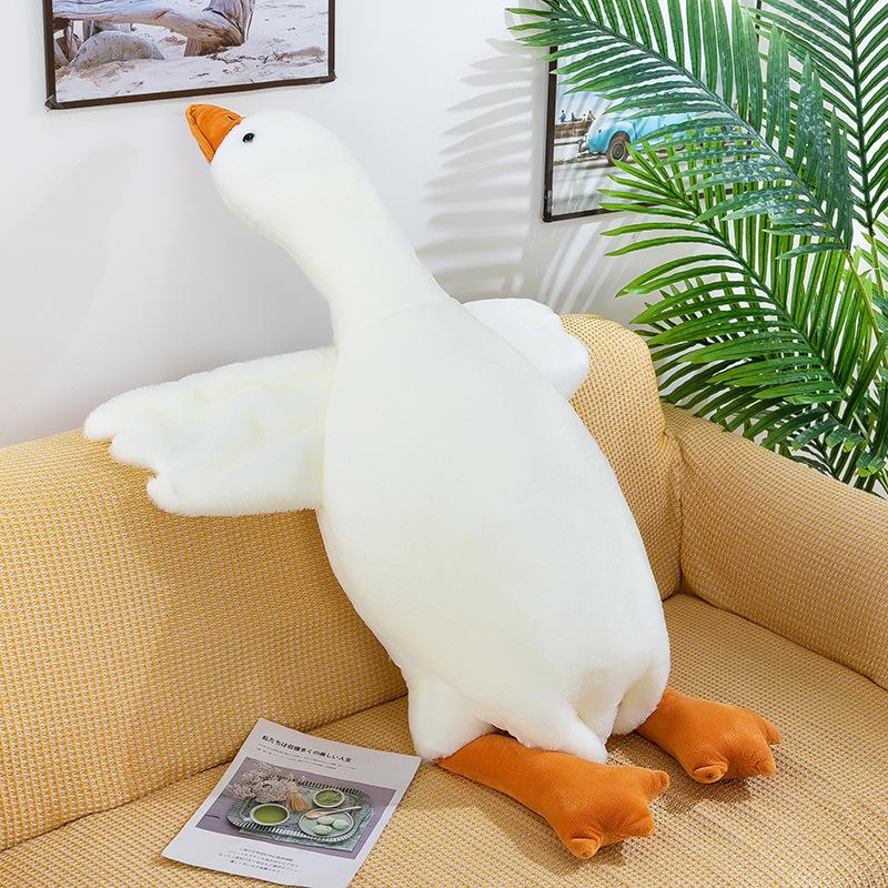 50-190cm White Hug Stuffed Animal Duck Kawaii Large 7 Colors Giant Goose Plush Toy Sleeping Pillow Big Christmas Gift for Friend
