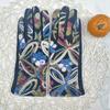 Ethnic Style Knitted Gloves Fashion Embroidery Outdoor Warm Retro Gloves Cycling Finger Gloves
