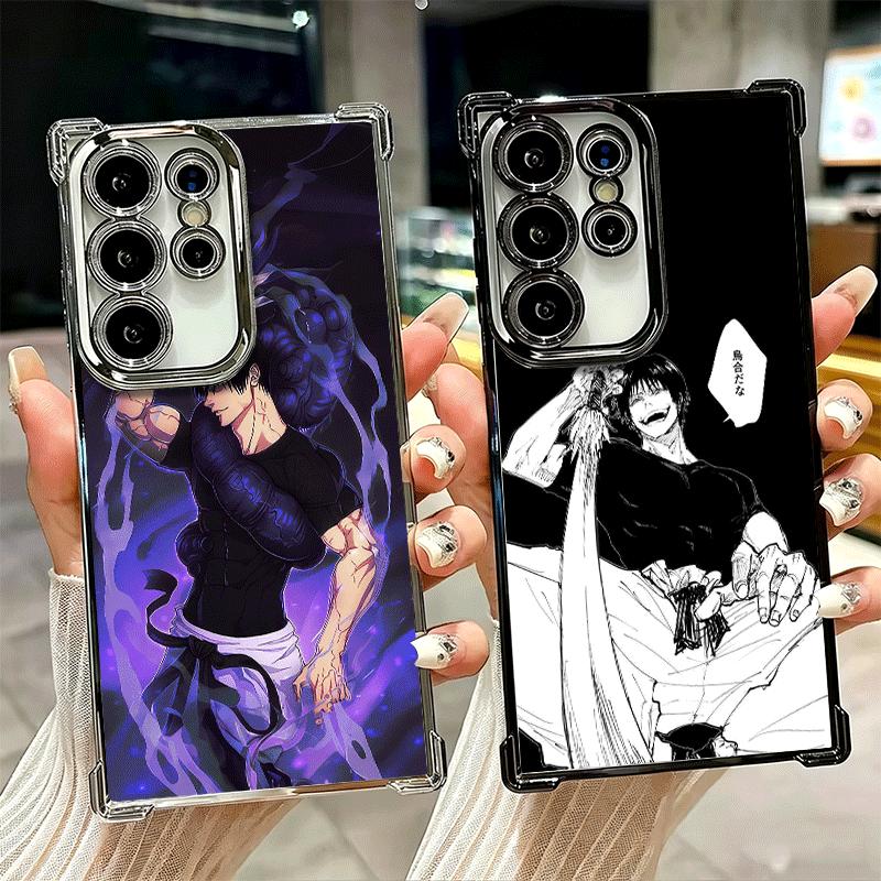 Anime Fushiguro Toji JUJUSU Plating Phone Case For Samsung Galaxy S24 S25 FE S26 Edge S23 Ultra S22 S21 Plus S20 Anti-Fall Airab