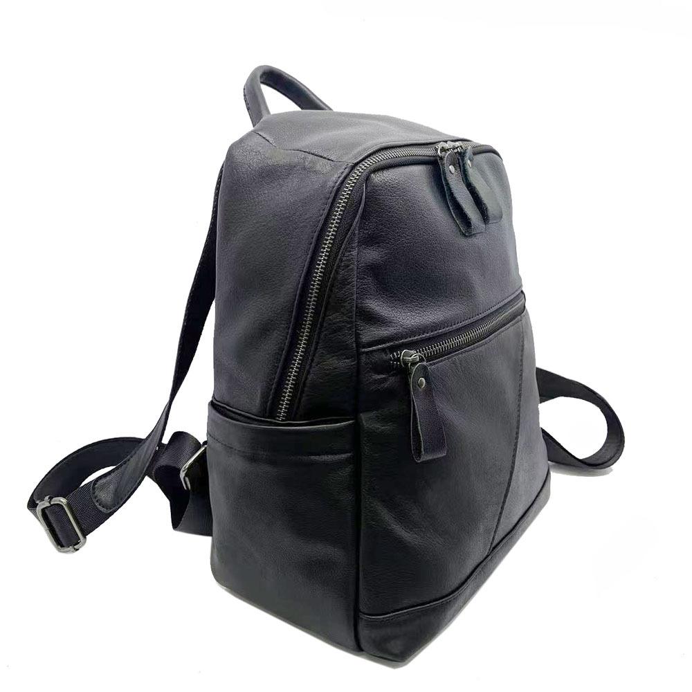 Leather Backpack Women'S Black First Layer Cowhide Women'S Backpack Trendy Fashion Versatile Soft Leather Women'S Bag