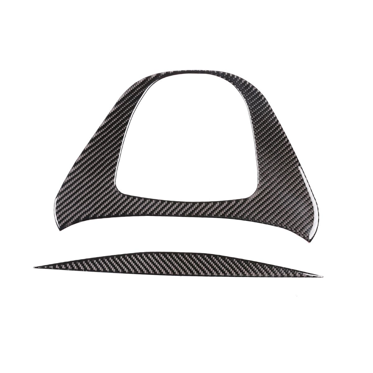 2 pieces Soft carbon fiber Car central control gear panel sticker for Mercedes-Benz V-Class 2015- Interior accessories Soft carbon fiber