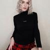Dames Fluweel Hoge Kraag Dubbelzijdig Trui Top Bodem Shirt