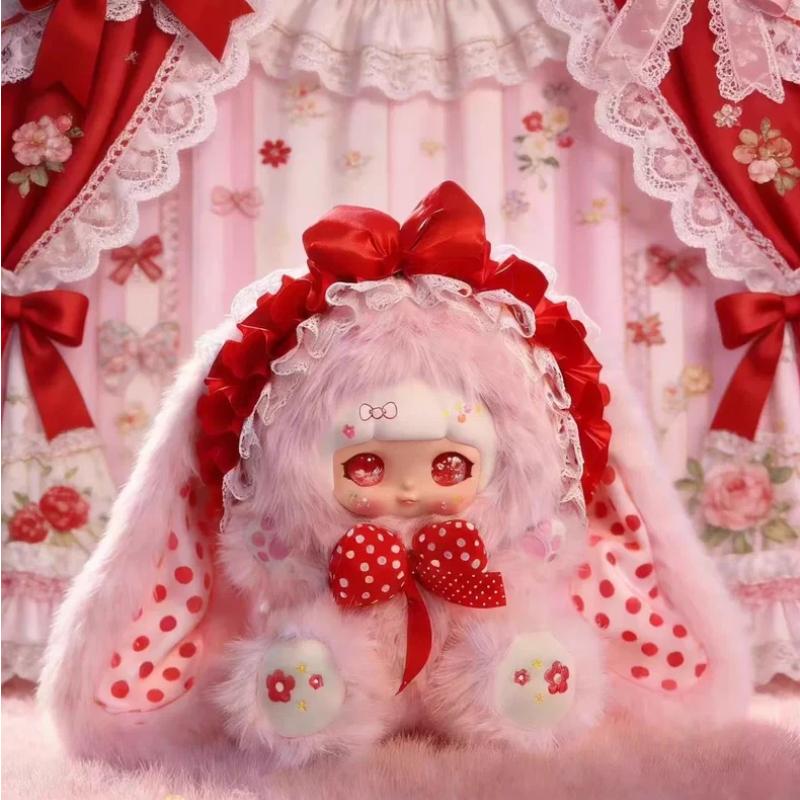 Snow Fu Rabbit Lace Dream 600% Plush Blind Box Mystery Surprise Cute Stuffed Doll Ornament Soft Plush Figurine Birthday High Quality Gift