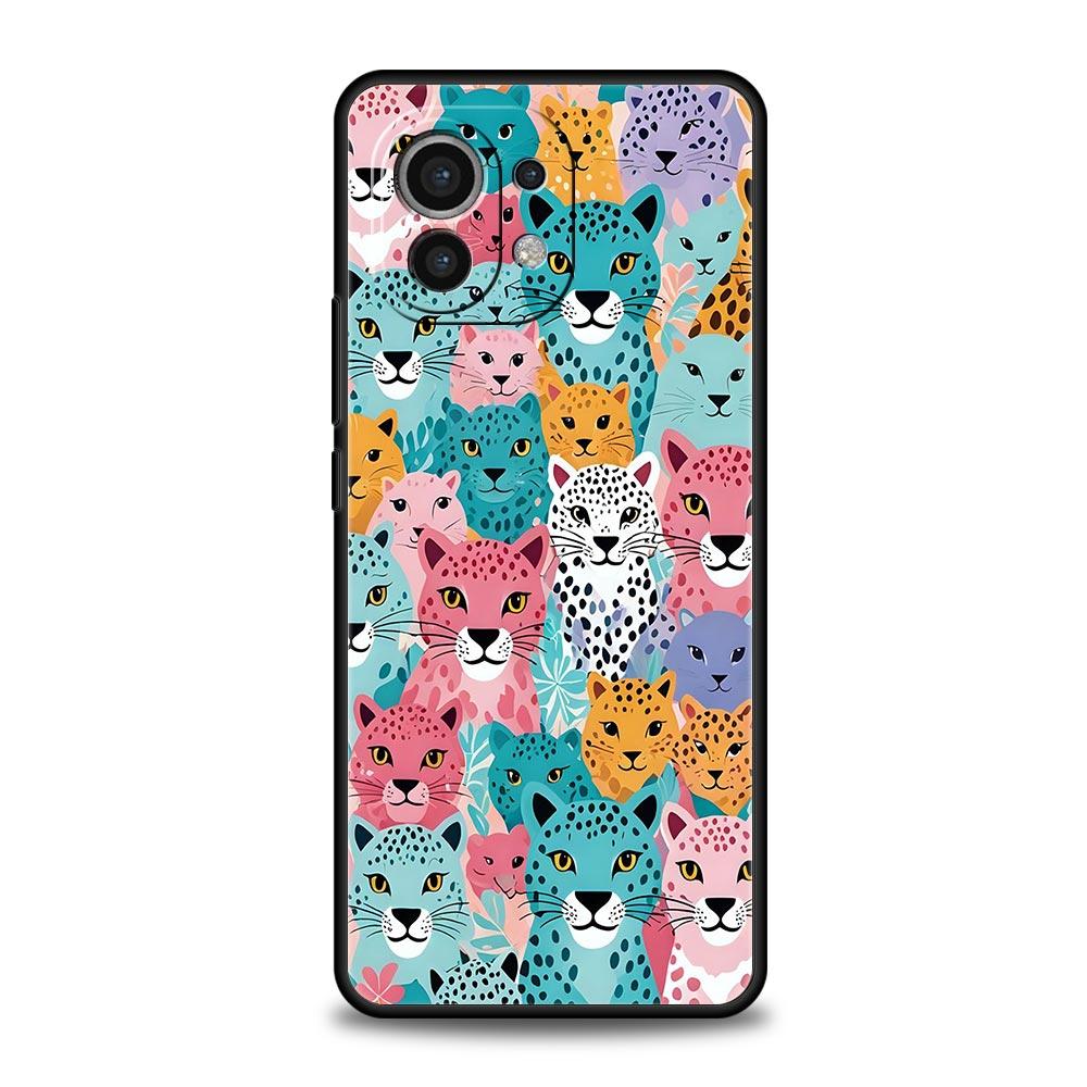 Handyhülle für Xiaomi Mi 15 14 13 12 11 Lite 14T 13T 12T 11T Pro Poco X7 X6 X5 X3 Pro F6 F5 F4 Hülle Rosa Leopardenmuster