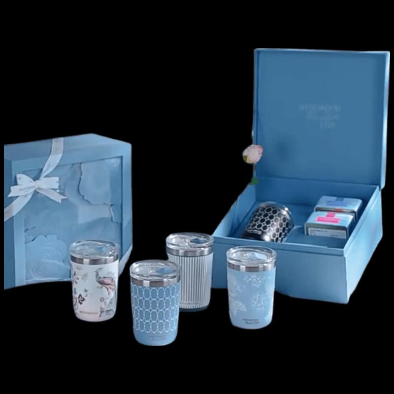 Wedgwood Golden Years Travel Mug & Tea Caddy Set