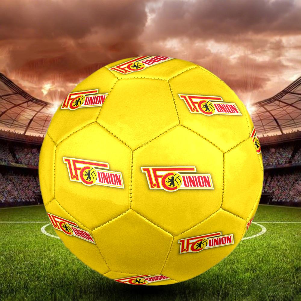 1. FC Union Berlin Indoor Soccer Ball Colorful All Ages Size 5 Machine Stitched PVC Competition Ready Durable High-Bounce