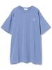 Beams Heart Printed Tee with Smile One Size Women's Embroidery, Blue,