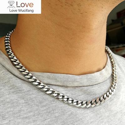 10 Adet Paslanmaz Çelik Küba Zinciri Kolye Erkekler Kadınlar Kararmaz Ağır Kaldırım Zinciri Kolye Choker 16 18 20 22 24 İnç