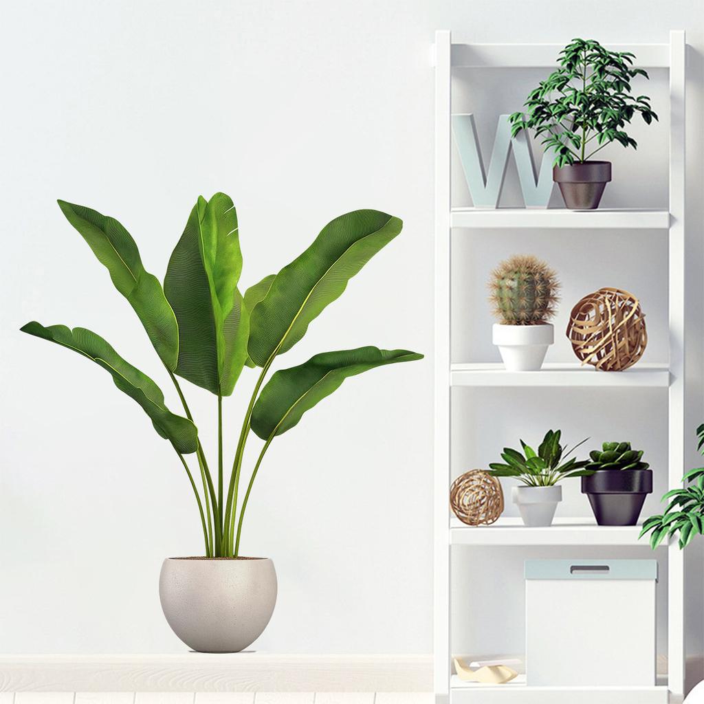 Green Plant Sticker Potted Plant Wall Sticker Home Shopping Mall Window Decoration Sticker Pvc Self-Adhesive Waterproof Customizable Pattern