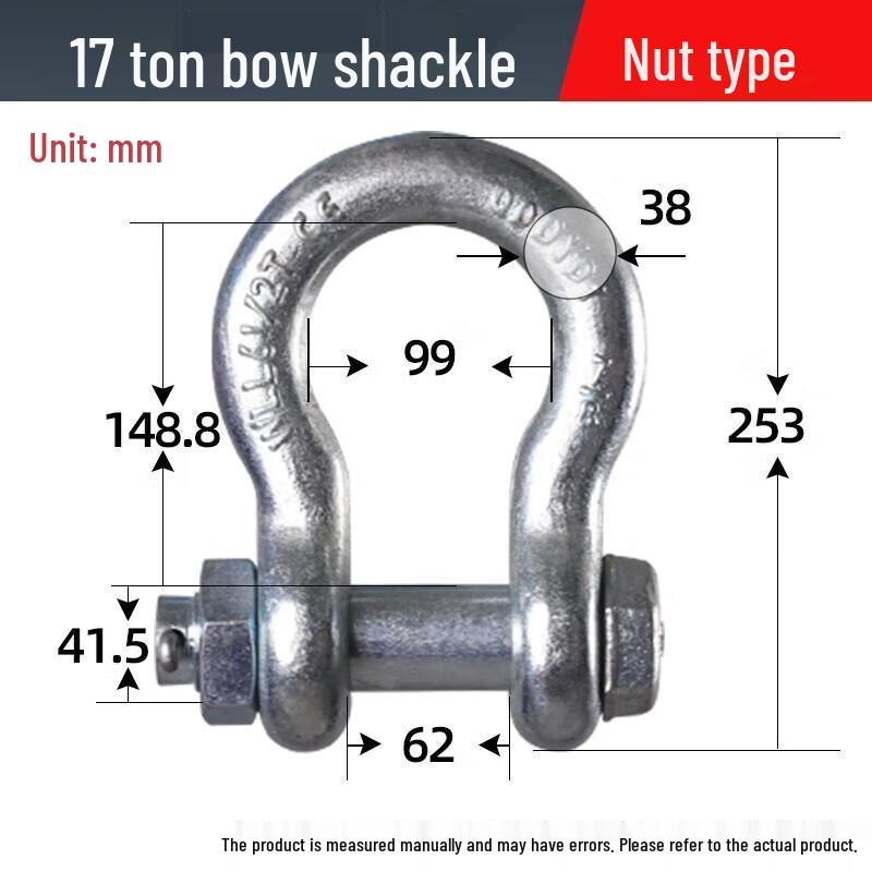 Heavy-Duty Outdoor D-Ring Bow Shackle