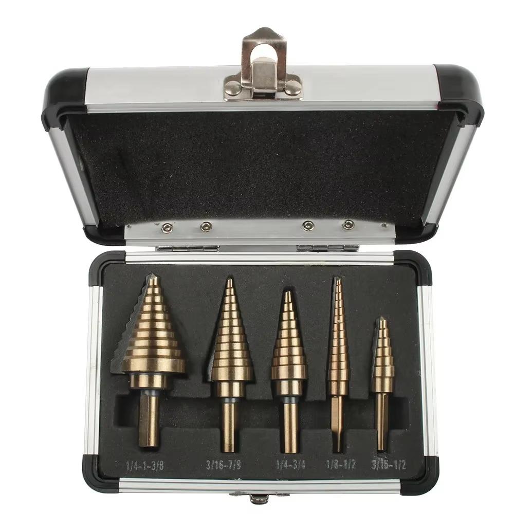 1/4" Hex Shank Step Drill Bit 4-12mm/4-20mm/4-32mm Cone Titanium Coated Metal Hole Cutter HSS High Speed Steel Quick Change