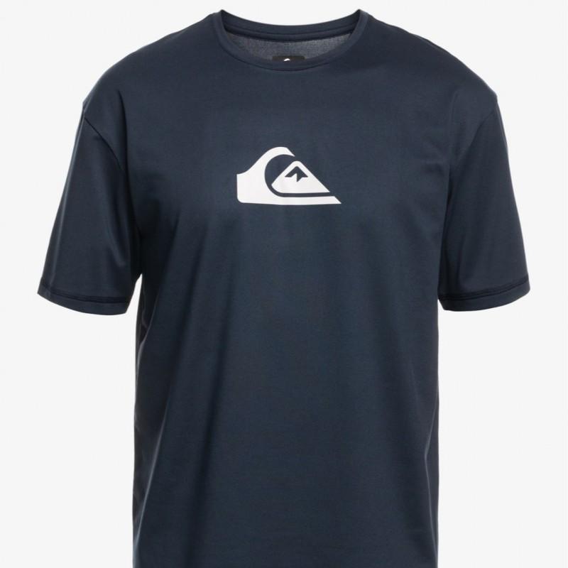 Quiksilver Mens Short Sleeve Rash Guard UV Protection Surf Shirt Diving Swimming Water Sports