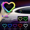 Car Heart-shaped Lights Solar-powered Decorative Lights Colorful LED Warning Lights Triangular Window and Rear Window Decorat