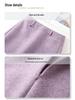 2025 New Women's Purple Woolen A-Line Pencil Skirt: Autumn/Winter Slim Fit