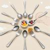 10/20/30Pcs Kids Fork and Spoon Set Stainless Steel Kids Silverware Ergonomic Toddler Utensils Cute Cartoon Bear Kids Flatware