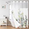 Handon Botanical Floral Double-Layer Polyester Shower Curtain