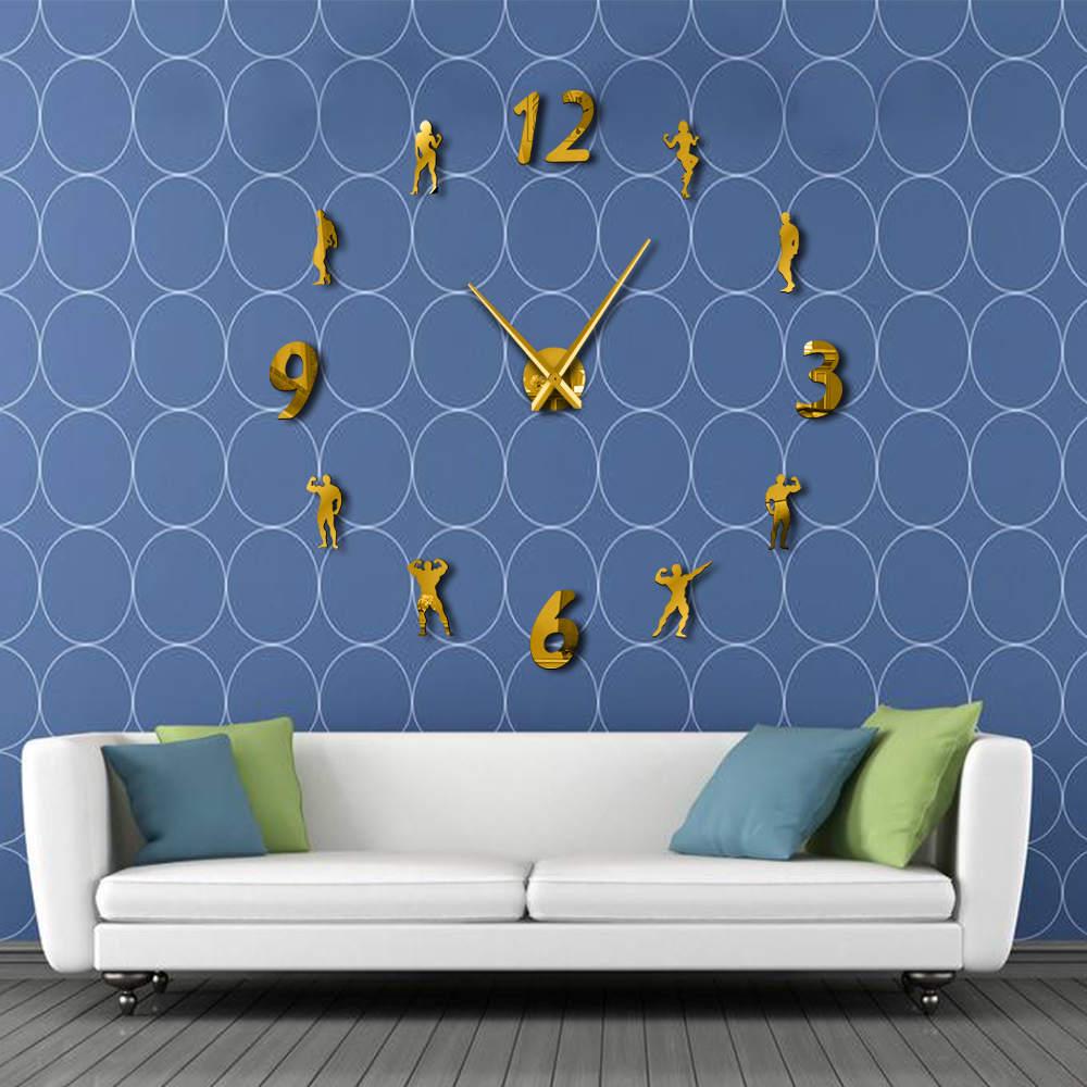 3D Acrylic Decorative Wall Clock - Silent DIY Mirror Clock for Bedroom & Living Room.
