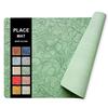 Leather Placemats Heat Resistant Table Dining Washable Place Mat Oil Resistant And Waterproof Non-Slip Place Mat For Dining