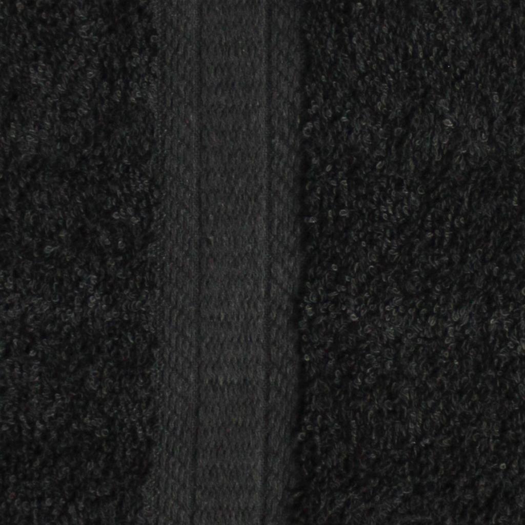 18 Piece 100% Cotton Towel Set, 4 Bath , 4 Hand and 10 Washcloths, Super Soft and Highly Absorbent Basic Solid Towel Set,Black