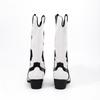 Fashionable Plus-Size Embroidered Mid-Calf Women's Boots: Pointed Toe, Chunky Heel, Sizes 35-46