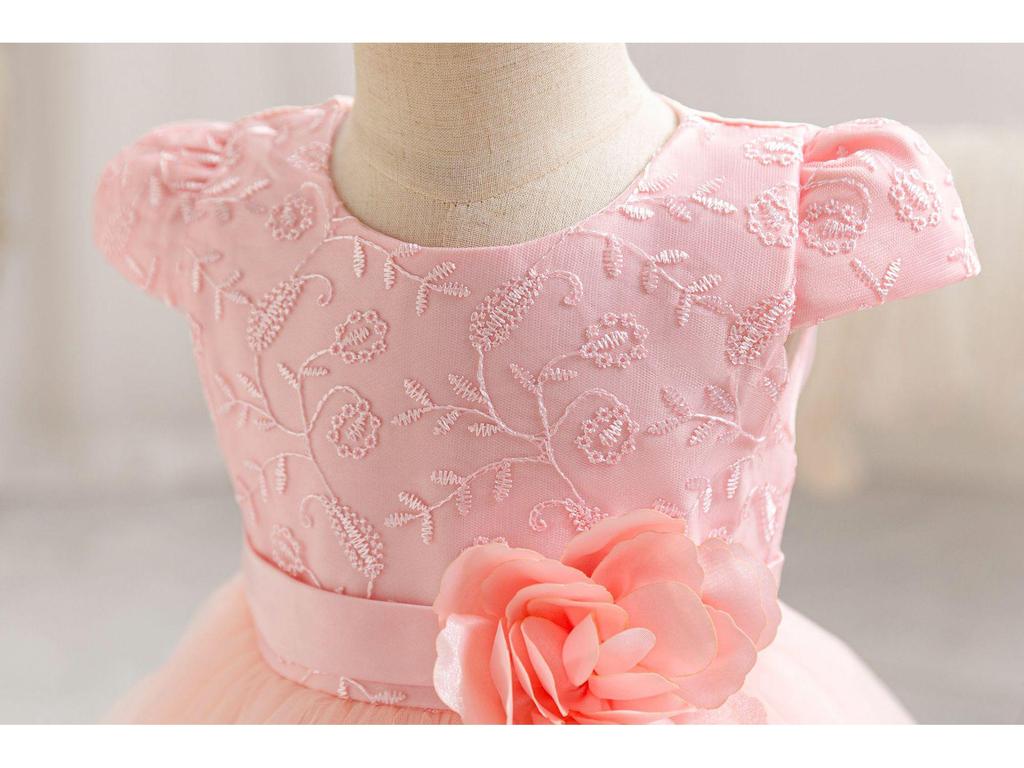 Přeshraniční dětské krajkové princeznovské šaty: Festivalová nadýchaná sukně pro vystoupení, pro roční děti