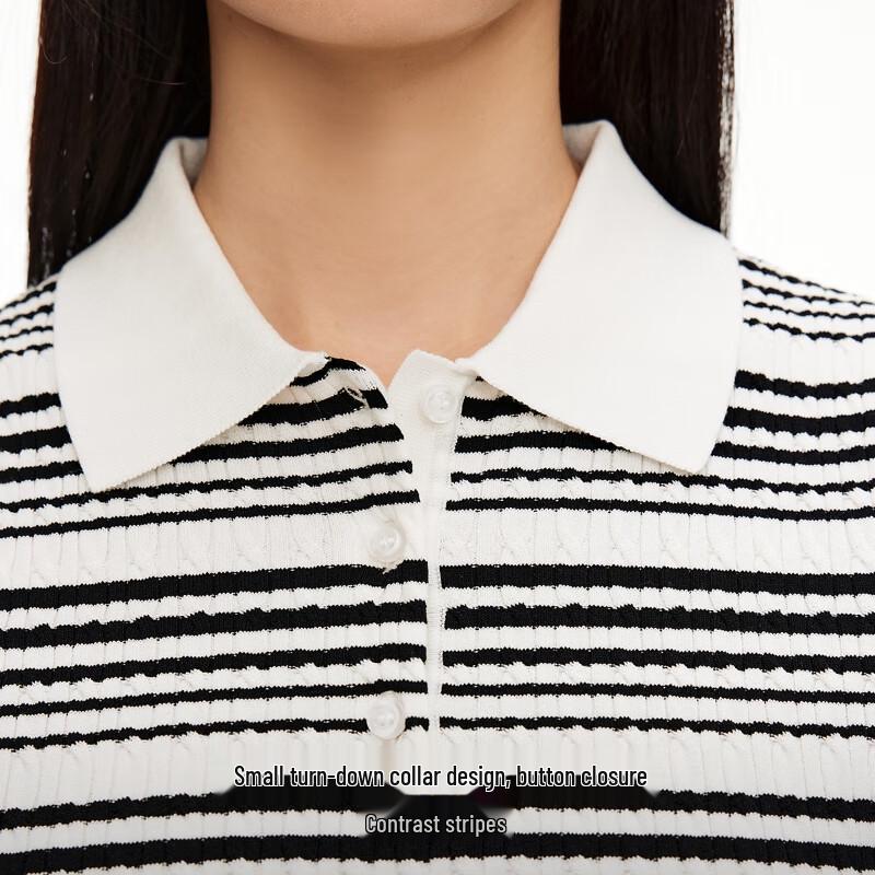 VEROMODA Women's Striped Slim-Fit Knit Top