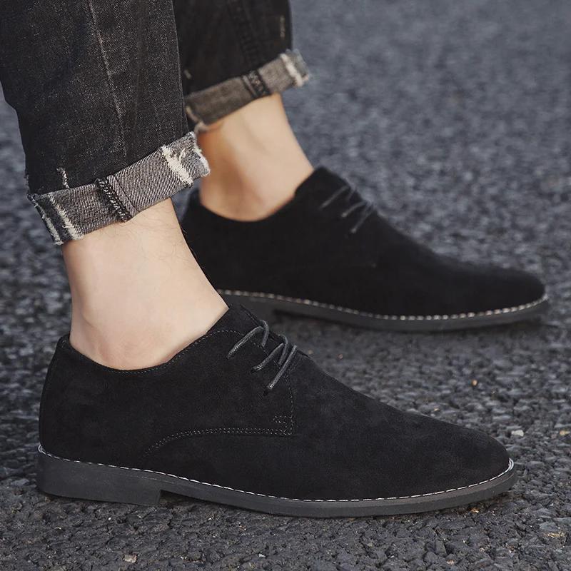 Fashion Men's Matte Leather Black/brown Casual Business Office Oxfords Formal Suede Leather Shoes for Men New Arrivals Male Derby Style