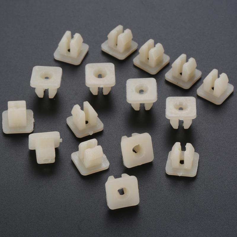 50Pcs Car Universal Fender Bumper Door Side Skirt Fixing Clip White Plastic Push Rivet Fender Clip For 5mm Hole Car Accessoires