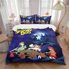 3dílná sada povlaků na přikrývku Scooby Doo Mystery - Měkké a útulné povlečení pro ložnici, pokoj pro hosty a kolej, 3dílná sada 1 povlak na přikrývku + 2 povlaky na polštář
