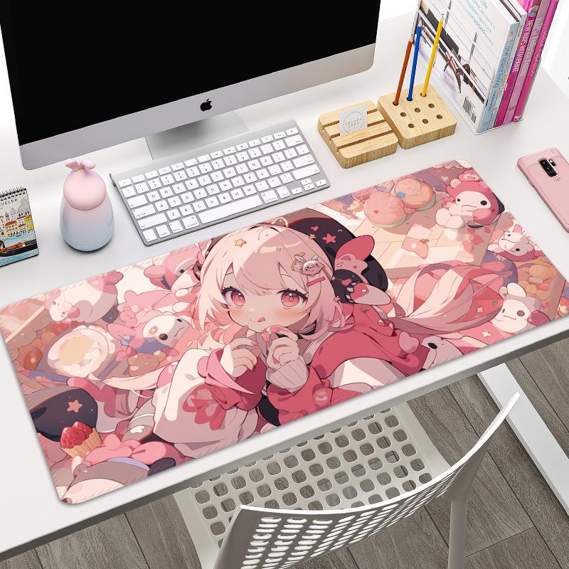 Extra Large Non-Slip Anime Girl Mouse Pad for Gaming and Esports