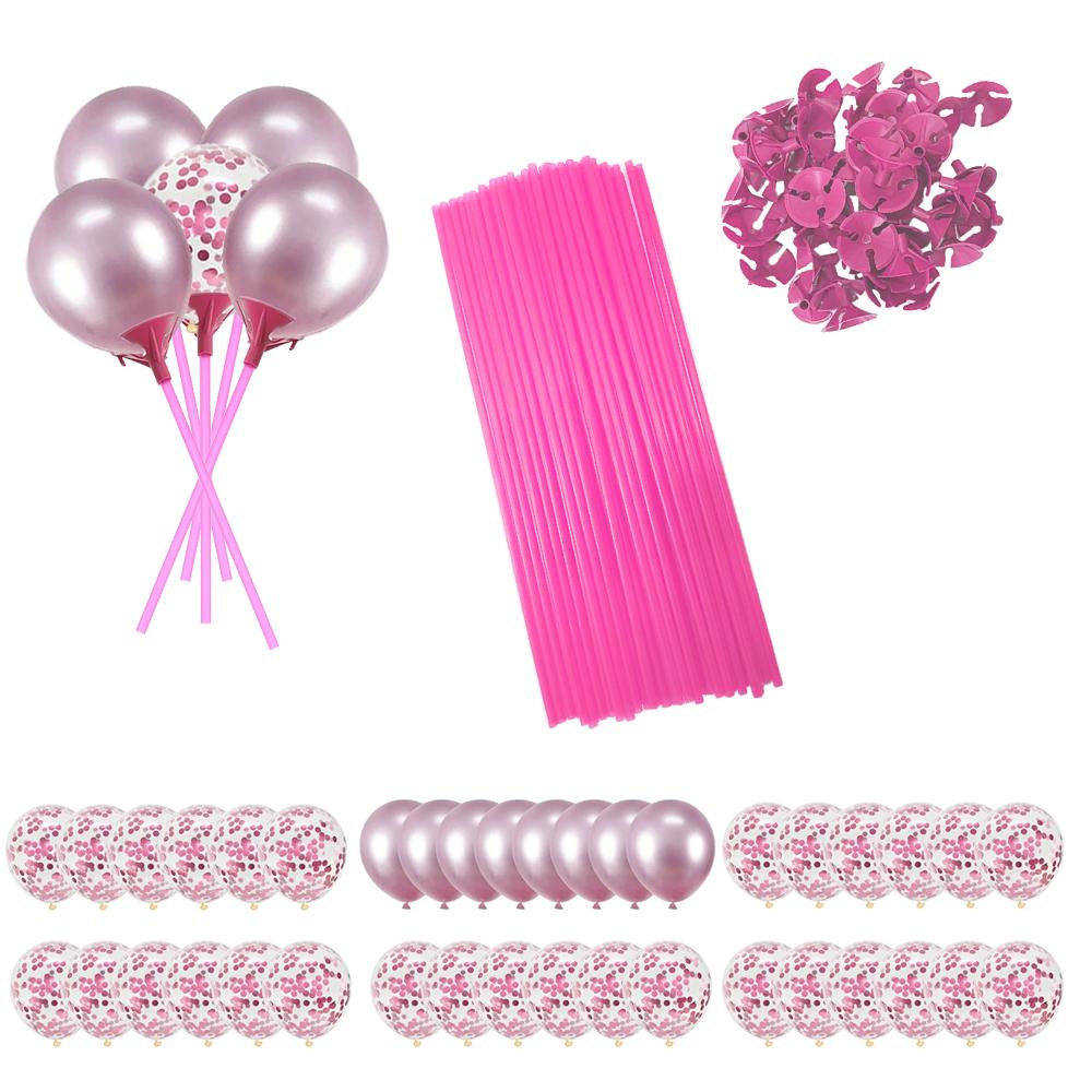 2 Set Kit Supporto per Palloncini, con 20 palloncini, Porta Bastoncini per Palloncini con Base per Tavolo Decorazioni per Festa di Laurea Compleanno Rivelazione di Genere