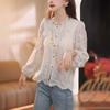 Small shirt 2025 lace women's high plus size new shirt lace bottoming shirt