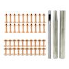 40 Sets Rivets and Burrs with 3.5 Rivet Punch Tool and Install Setting Tool for Leather Belt, Wallets, Handbags, Rope
