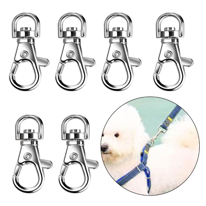 DIY Sewing Hardware 50 Pieces Silver Metal Keychain Fasteners with Spring Clip Hook and Rotating Link for Bag Trim Repair and Trim Fitting