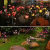 Solar Garden Bloom Light Artificial Azalea Flower Stake Lamp LED Waterproof Pathway Light for Yard Fence Patio Lawn Cemetery Decor