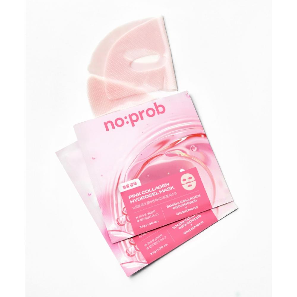 Noprob [volume Glow] Hydrogel Mask Pink Collagen  5 Sheets 