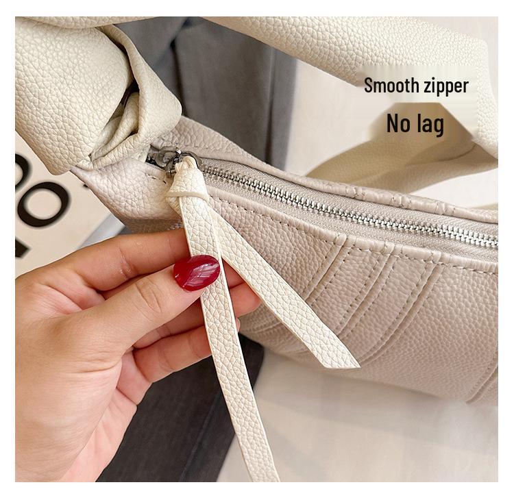 Women's Genuine Leather French Croissant Crossbody Bag – Versatile and High-End Design