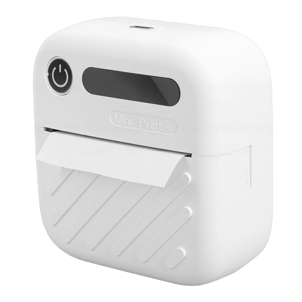 Bluetooth Label Printer Portable Inkless Thermal Printing Machine with Multiple Templates for Home School Office White