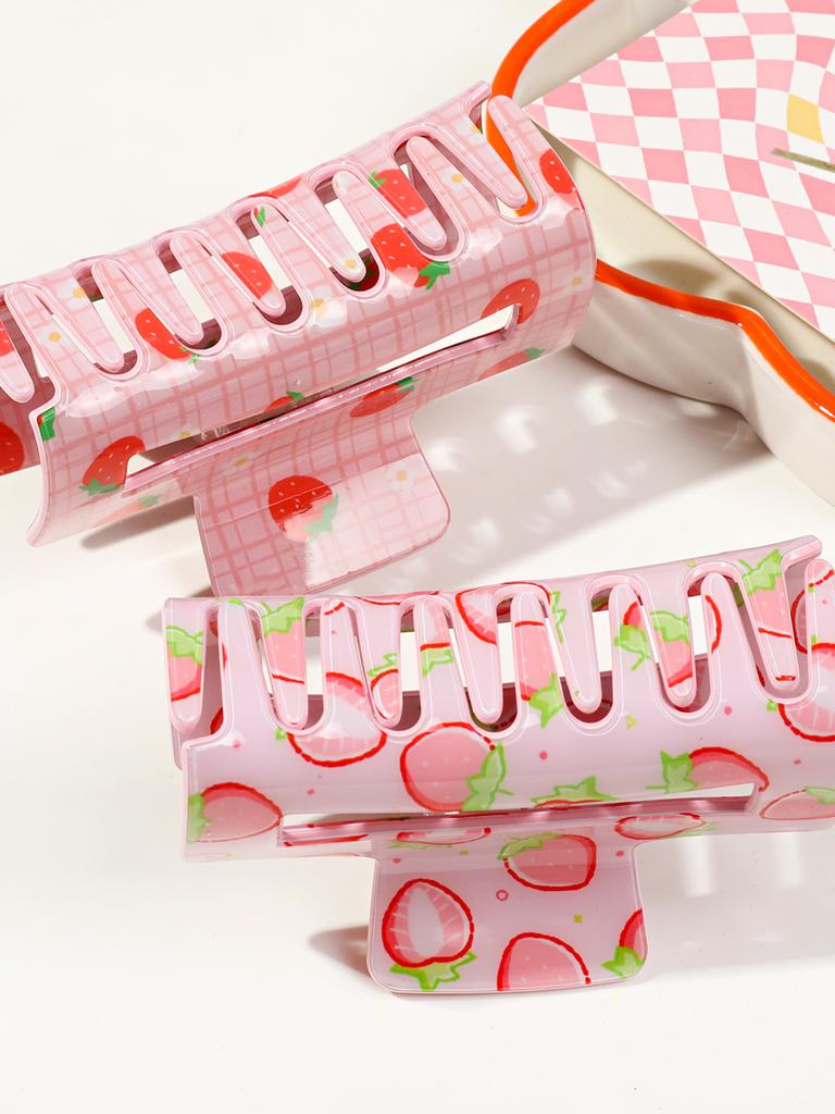 Módní letní sponky do vlasů s ovocným potiskem pro ženy a dívky, styling 3,2 palce, sponka do vlasů, acetátové retro vlasové doplňky