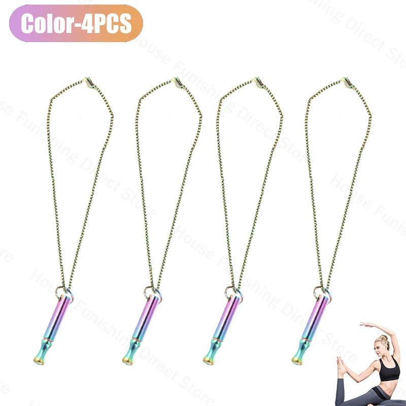 2025 New Necklace Meditation Breathing Stainless Steel Whistle Pendant Anxiety Relief Decompression Necklace Jewelry Accessories